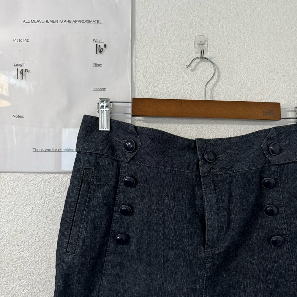Anthropologie Idra Denim‎ Nautical A-Line Skirt Womens Size 8 Boho Casual - Picture 5 of 5